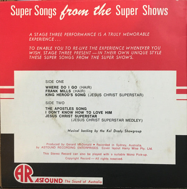 Stage Three (2) : Supersongs From The Supershows (7", EP)