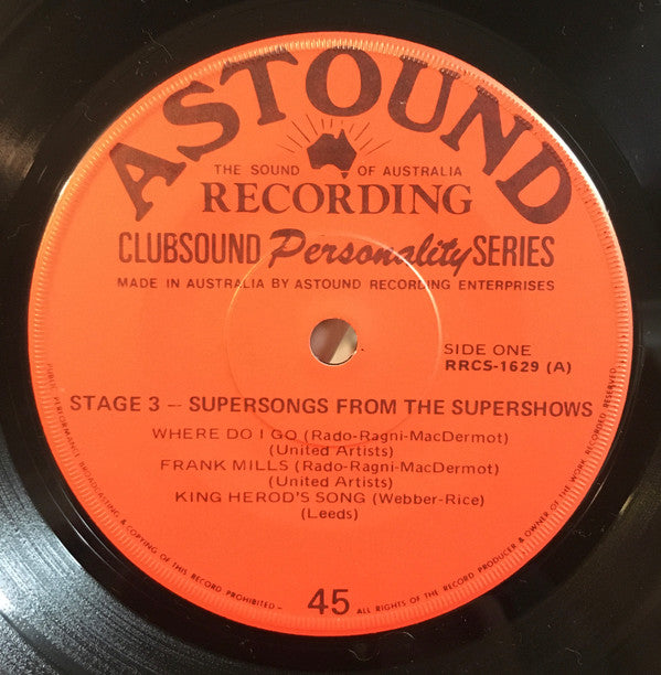 Stage Three (2) : Supersongs From The Supershows (7", EP)