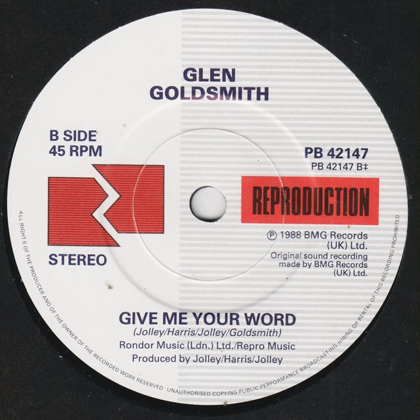 Glen Goldsmith : Save A Little Bit (7")