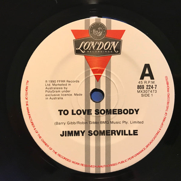 Jimmy Somerville : To Love Somebody (7", Single)