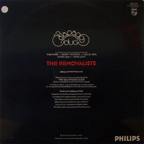 Galapagos Duck : The Removalists (Original Soundtrack) (LP)
