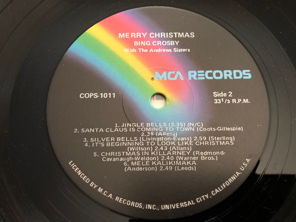 Bing Crosby : Merry Christmas (LP, Album, RE)
