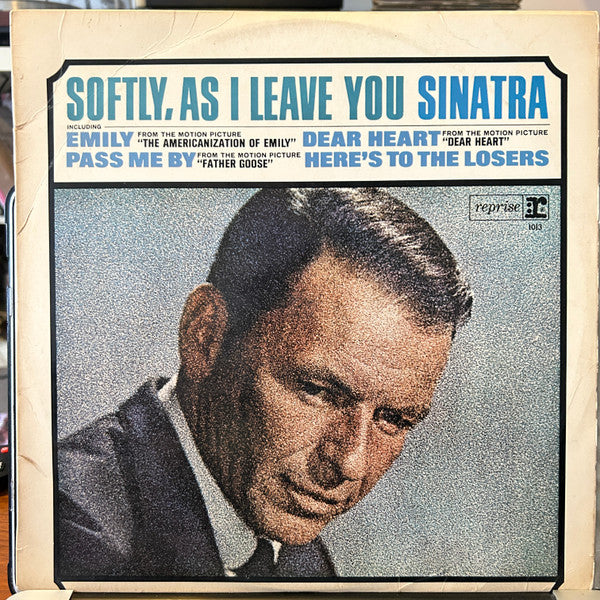 Frank Sinatra : Softly, As I Leave You (LP, Album, Mono, Sem)