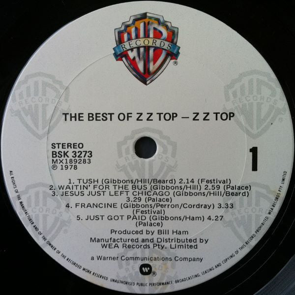 ZZ Top : The Best Of ZZ Top (LP, Comp, RE)