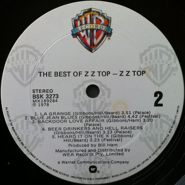 ZZ Top : The Best Of ZZ Top (LP, Comp, RE)