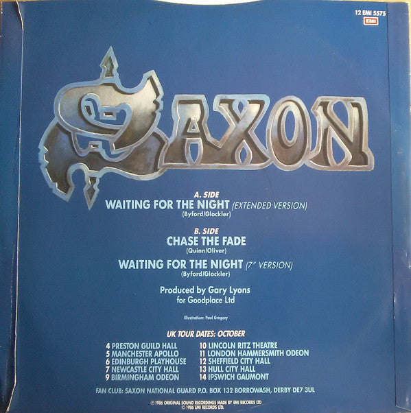 Saxon : Waiting For The Night (12", Single)