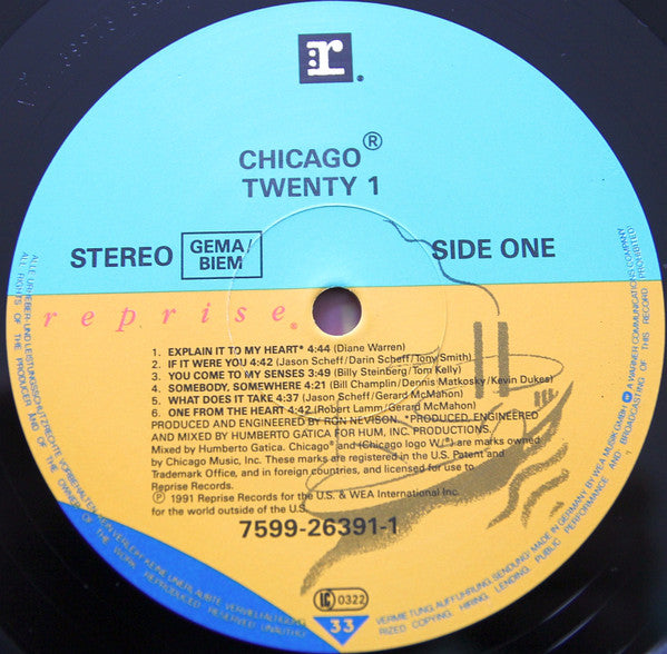 Chicago (2) : Twenty 1 (LP, Album)