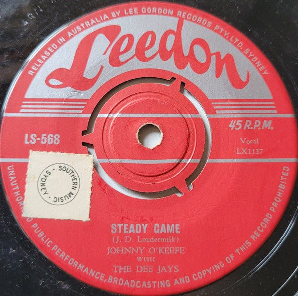 Johnny O'Keefe With The Dee Jays : Steady Game / Swan-ee River  (7", Single)