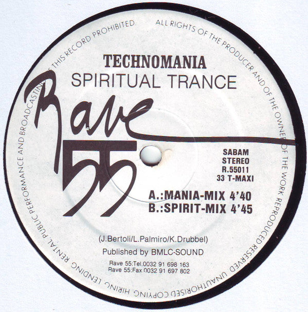 Technomania (3) : Spiritual Trance (12", Maxi)