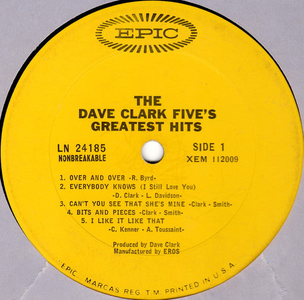 The Dave Clark Five : The Dave Clark Five's Greatest Hits (LP, Comp, Mono)