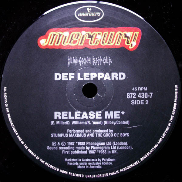 Def Leppard : Rocket (7", Single)