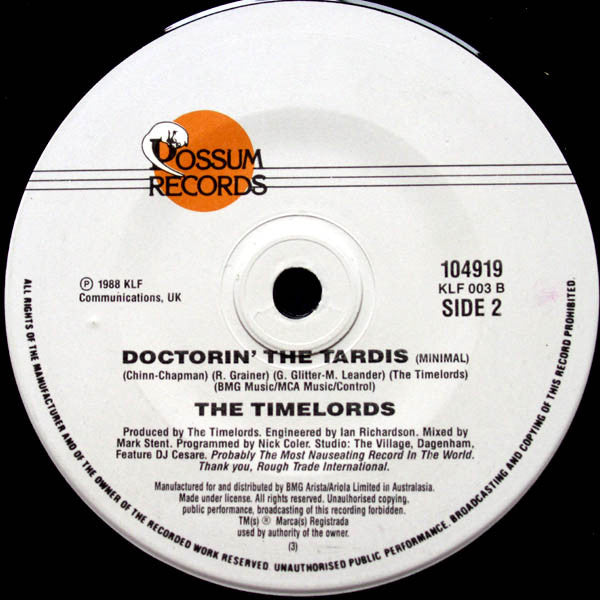 The Timelords : Doctorin' The Tardis (7", Single)