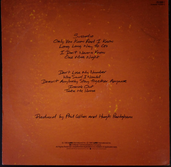 Phil Collins : No Jacket Required (LP, Album)