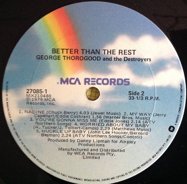 George Thorogood And The Destroyers* : Better Than The Rest (LP, Album, RE)