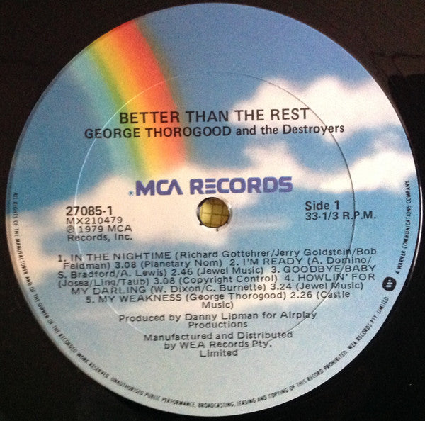 George Thorogood And The Destroyers* : Better Than The Rest (LP, Album, RE)