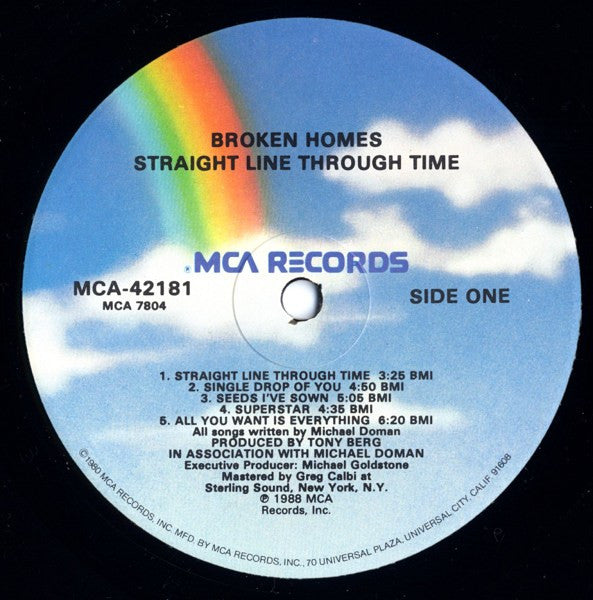 The Broken Homes : Straight Line Through Time (LP, Album)