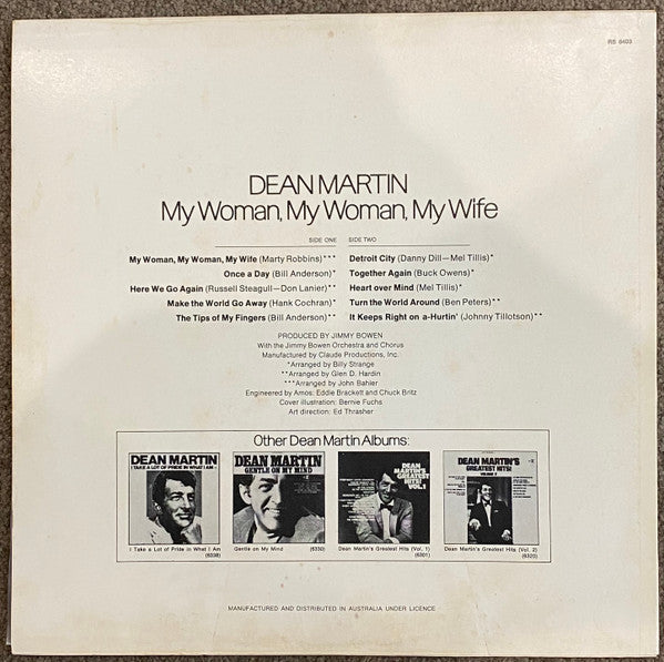 Dean Martin : My Woman, My Woman, My Wife (LP, Album)