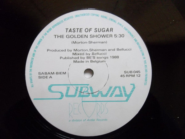 Taste Of Sugar : Golden Shower (12")