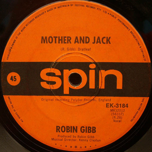 Robin Gibb : Saved By The Bell (7", Single)