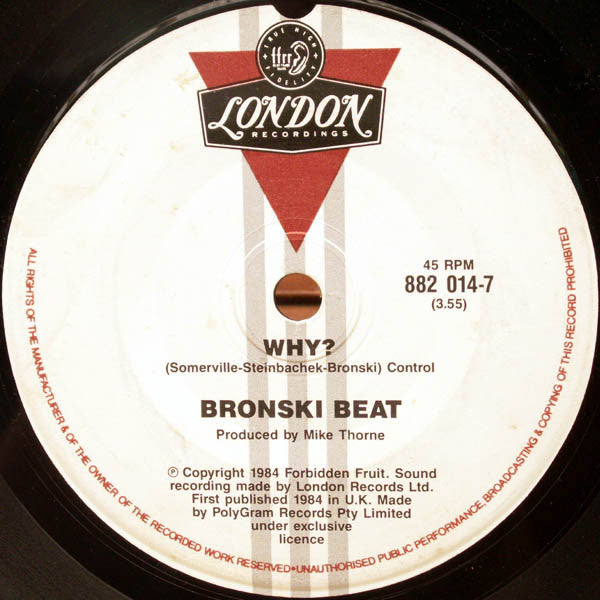 Bronski Beat : Why? (7&quot;, Single)