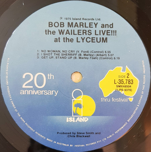 Bob Marley & The Wailers : Live ! (LP, Album, RE)