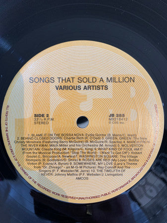 Various : Songs That Sold A Million (LP, Comp)