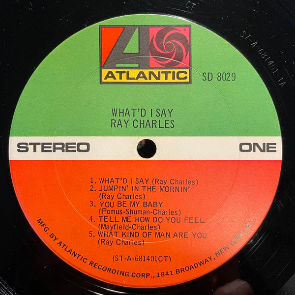 Ray Charles : What'd I Say (LP, Album, RE, CT)