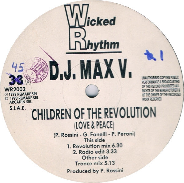 DJ Max V : Children Of The Revolution (Love &amp; Peace) (12&quot;)