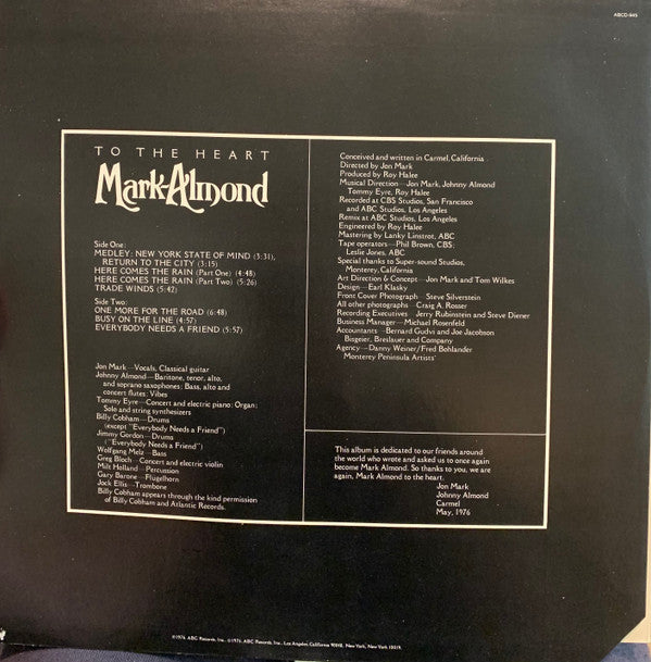 Mark-Almond : To The Heart (LP, Album)