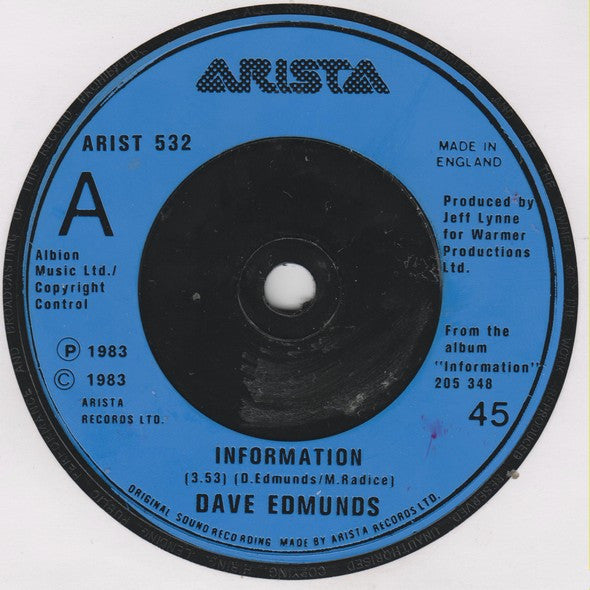 Dave Edmunds : Information (7", Single)