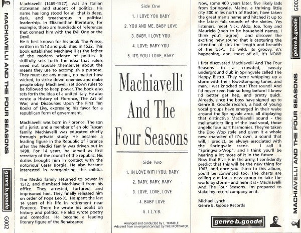 TISM : Machiavelli And The Four Seasons (CD, Album, RE, Gol + CD, Comp, Ltd, Gol + Ltd)