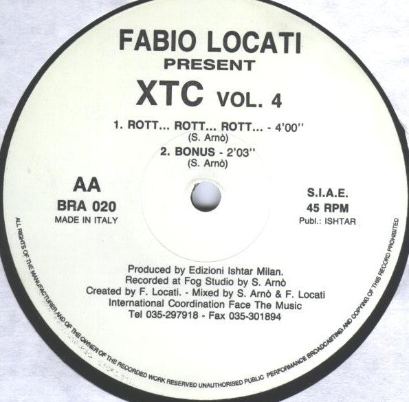 Fabio Locati : XTC Vol. 4 (12")