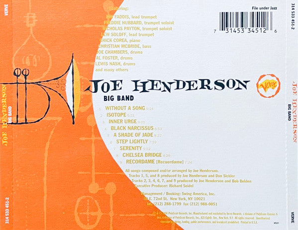 Joe Henderson : Big Band (CD, Album)