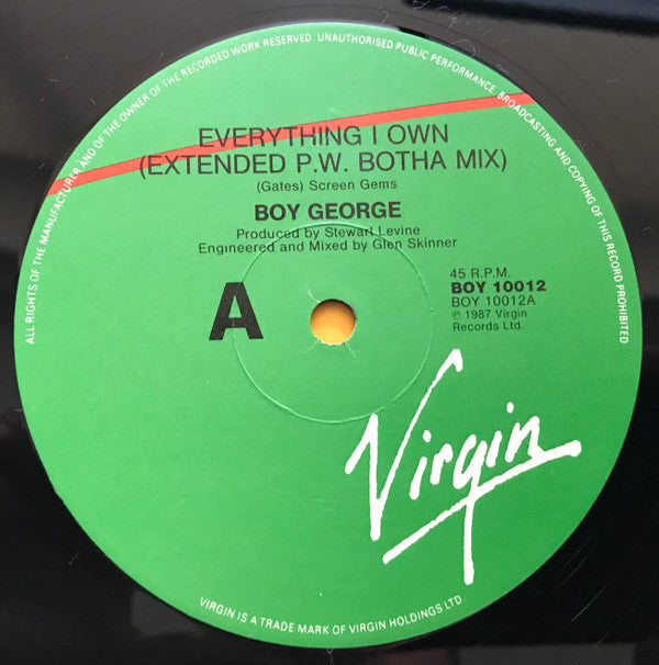 Boy George : Everything I Own (12")