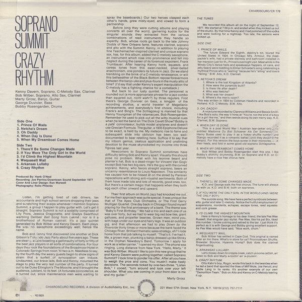 Soprano Summit : Crazy Rhythm (LP, Album)