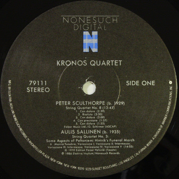 Kronos Quartet : Kronos Quartet (LP, Album)