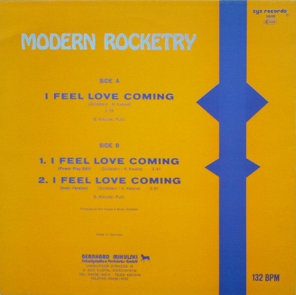 Modern Rocketry : I Feel Love Coming (12")