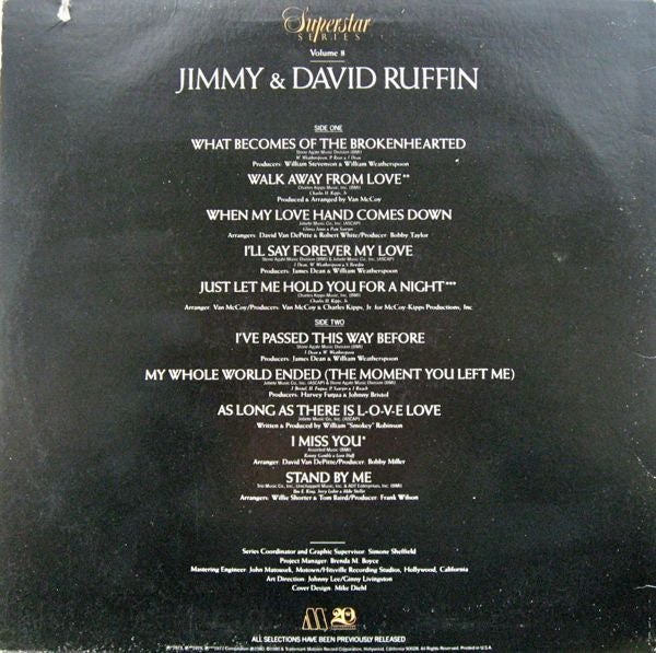 The Ruffin Brothers : Jimmy & David Ruffin (LP, Comp)