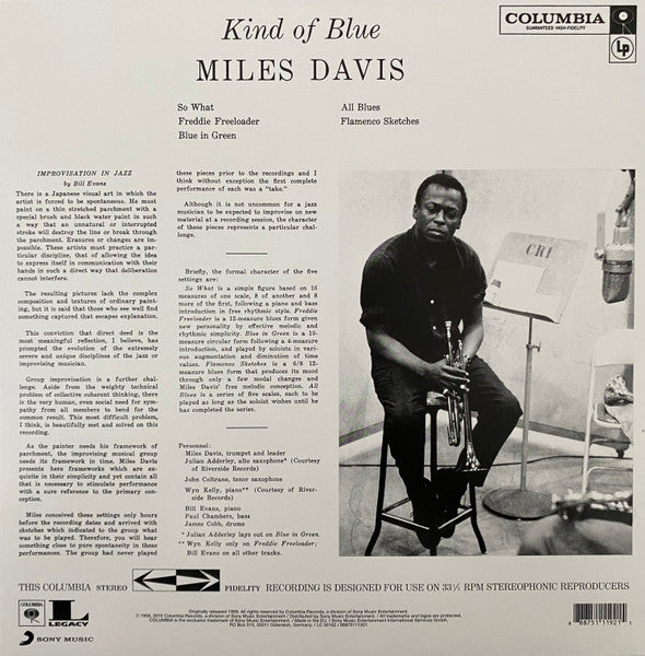 Miles Davis : Kind Of Blue (LP, Album, RE, 180)