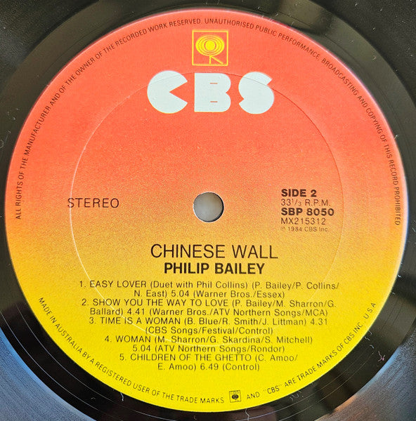 Philip Bailey : Chinese Wall (LP, Album)