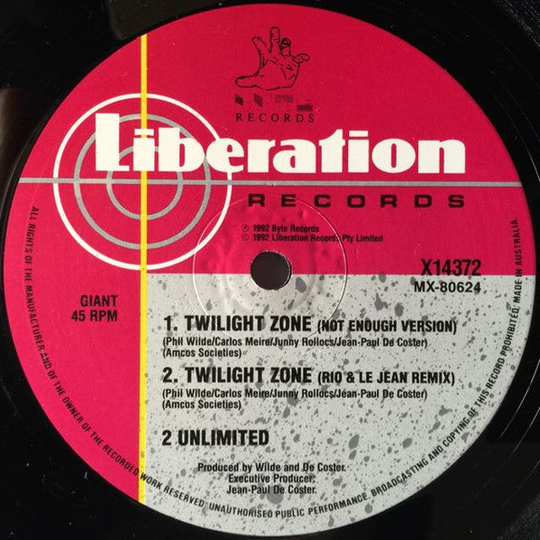 2 Unlimited : Twilight Zone (12")