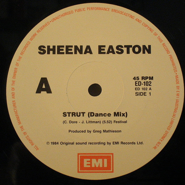 Sheena Easton : Strut (12", Single)