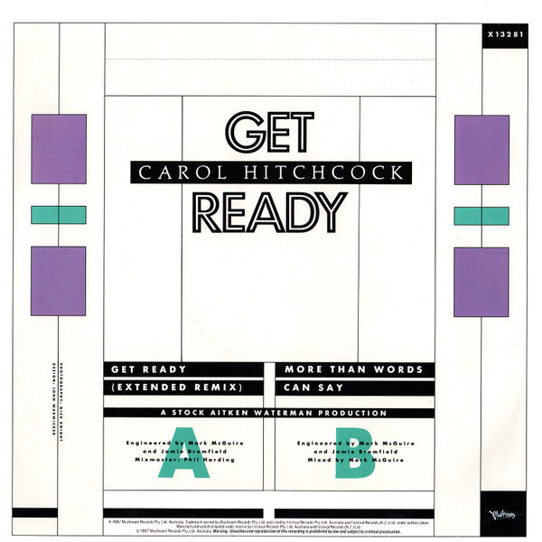 Carol Hitchcock : Get Ready (Extended Remix) (12", Single, Ltd)