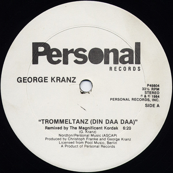 George Kranz : Trommeltanz (Din Daa Daa) (12")