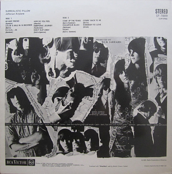 Jefferson Airplane : Surrealistic Pillow (LP, Album)