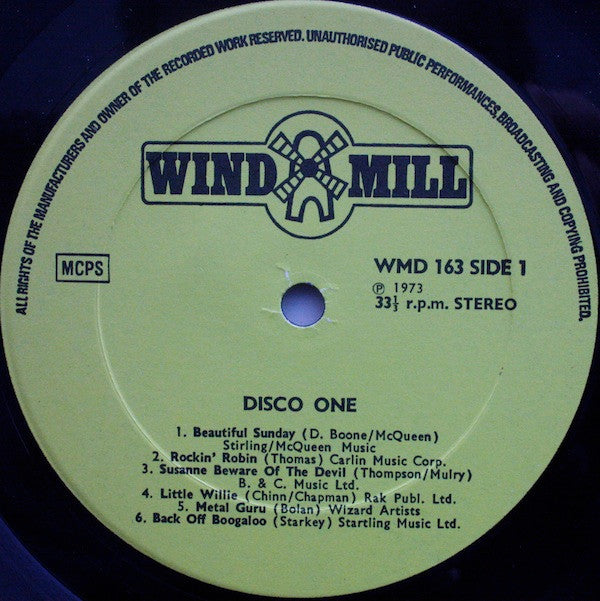 Unknown Artist : Disco One (LP)