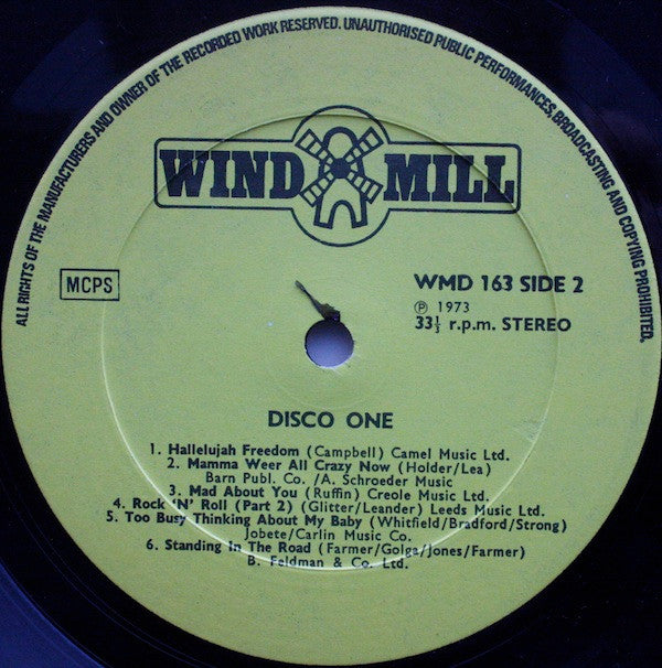 Unknown Artist : Disco One (LP)