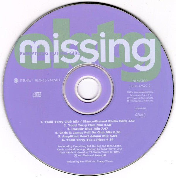 Everything But The Girl : Missing (CD, Single)