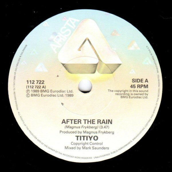 Titiyo : After The Rain (7", Single, Pap)