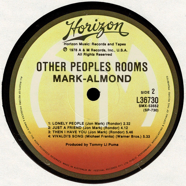 Mark-Almond : Other Peoples Rooms (LP, Album)